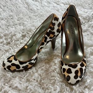 ALFANI- HAIRCALF  ANIMAL PRINT HEELS 👠